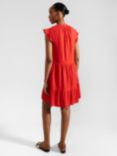 Hobbs Estella Linen Blend Dress, Scarlet Red
