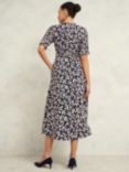 Hobbs Petite Bonnie Floral Dress, Navy/Cream