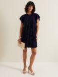 Phase Eight Claudette Frill Dress, Navy