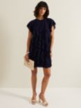 Phase Eight Claudette Frill Dress, Navy