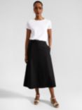 Hobbs Lina Linen Blend Skirt, Black