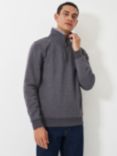 Crew Clothing Classic Half-Zip Sweater, Charcoal Grey