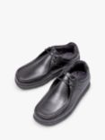 Pod Rhys Leather School Shoes, Black