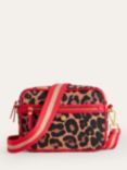 Boden Leopard Print Canvas Crossbody Bag, Multi