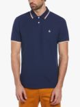 Original Penguin Tipped Pique Polo Shirt, Medieval Blue