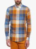 Original Penguin Cotton Blend Check Shirt, Sudan Brown