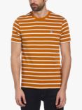 Original Penguin Organic Cotton Breton Stripe T-Shirt, Sudan Brown