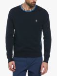 Original Penguin Tipped Crew Neck Sweater, Dark Sapphire