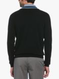 Original Penguin Zip Polo Neck Striped Knit Cotton Jumper