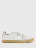 AllSaints Jaimee Leather Blend Lace Up Trainers, White