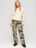 Superdry Low Rise Straight Cargo Camouflage Trousers, Jacket Camo