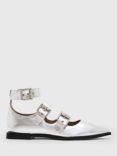 AllSaints Susan Leather Buckle Detail Pumps