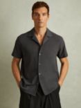 Reiss Hunt Textured Cuban Collar Shirt