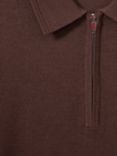 Reiss Maxwell Merino Zip Neck Polo Shirt