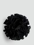 Mango Peony Flower Hair Scrunchie, Black