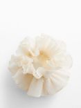 Mango Peony Textured Hair Scrunchie, Cream