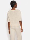 Jigsaw U-Neck Linen Top, Ivory