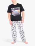 Brand Threads Star Wars Mandalorian Cotton Pyjama Set, Black