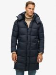 Superdry Ripstop Longline Puffer Jacket, Eclipse Navy Grid