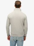 Superdry Vintage Athletic Henley Sweatshirt, Light Grey Marl