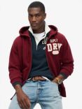 Superdry Vintage Athletic Zip Hoodie, Rich Burgundy