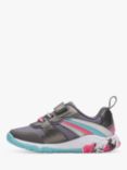 Clarks Kids' Tidal Star Riptape Trainers, Gunmetal