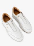 Carvela Charm Leather Laceless Trainers, White