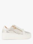 Carvela Connected Snakeskin Zip Trainers, Natural Natural