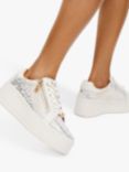 Carvela Connected Snakeskin Zip Trainers, Natural Natural