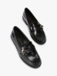 Kurt Geiger London Mayfair Leather Slim Loafers, Black Patent