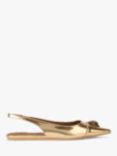 Kurt Geiger London Belgravia Leather Pointed Slingback Flats, Gold