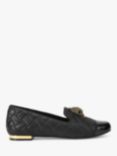 Kurt Geiger London Leather Quilted Ballerina Loafers, Black