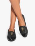 Kurt Geiger London Leather Quilted Ballerina Loafers, Black