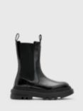 AllSaints Alex Leather Chunky Calf Boots, Black