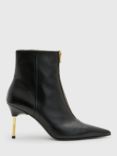 AllSaints Natasha Leather Stiletto Heel Ankle Boots