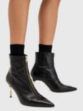 AllSaints Natasha Leather Stiletto Heel Ankle Boots