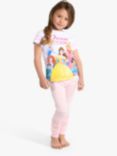 Brand Thread Kids' Disney Princesses Organic Cotton Pyjama Set, Pink