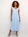 KAFFE Milia Linen Blend Sleeveless Midi Dress, Windsurfer