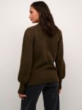 KAFFE Merana V-Neck Jumper, Major Brown Melange