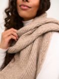 KAFFE Getty Cable Knit Wool Blend Scarf