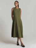 Ghost Aimee Broderie Anglaise Dress, Olive