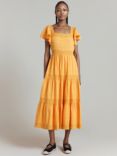 Ghost Renee Tiered Dress, Yellow