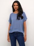 KAFFE Amber Stanley T-Shirt, Blue Indigo