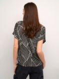 KAFFE Amber Leaf Print Top