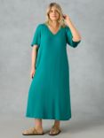 Live Unlimited Curve V-Neck T-Shirt Dress, Teal