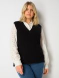 Live Unlimited Curve Knitted Vest, Black