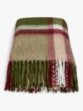 Radley Fluffy Check Scarf, Pale Silt/Multi