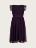 Monsoon Kids' Penelope Belted Dress, Purple