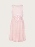 Monsoon Kids' Sally Scuba Pleated Dress, Pink