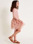 Monsoon Kids' Ruffle Mini Skirt, Pink